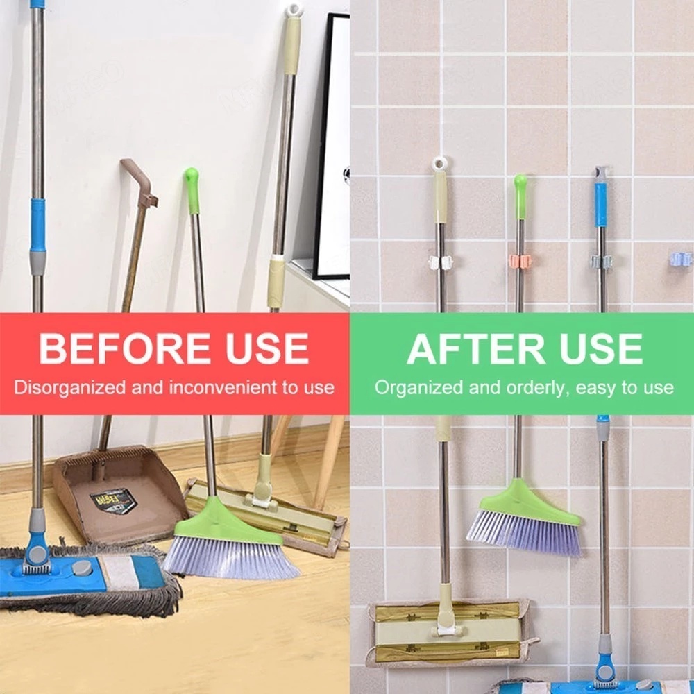 Kẹp gắn tường giữ cây lau nhà chống trượt tiện lợi