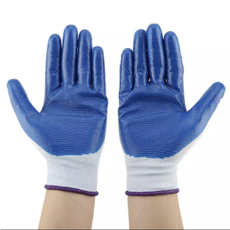 Găng tay phủ sơn xanh - Găng tay bảo hộ lao động - Bảo vệ tay
