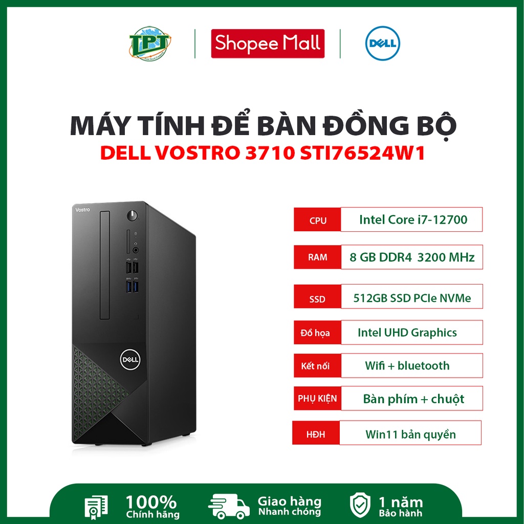 Máy tính để bàn đồng bộ Dell Vostro 3710 STI76524W1