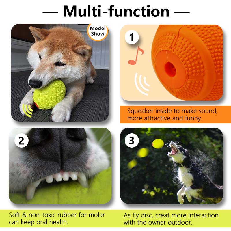 HamshMoc Đồ Chơi Bóng Cao Su Có Âm Thanh Huấn Luyện Thú Cưng