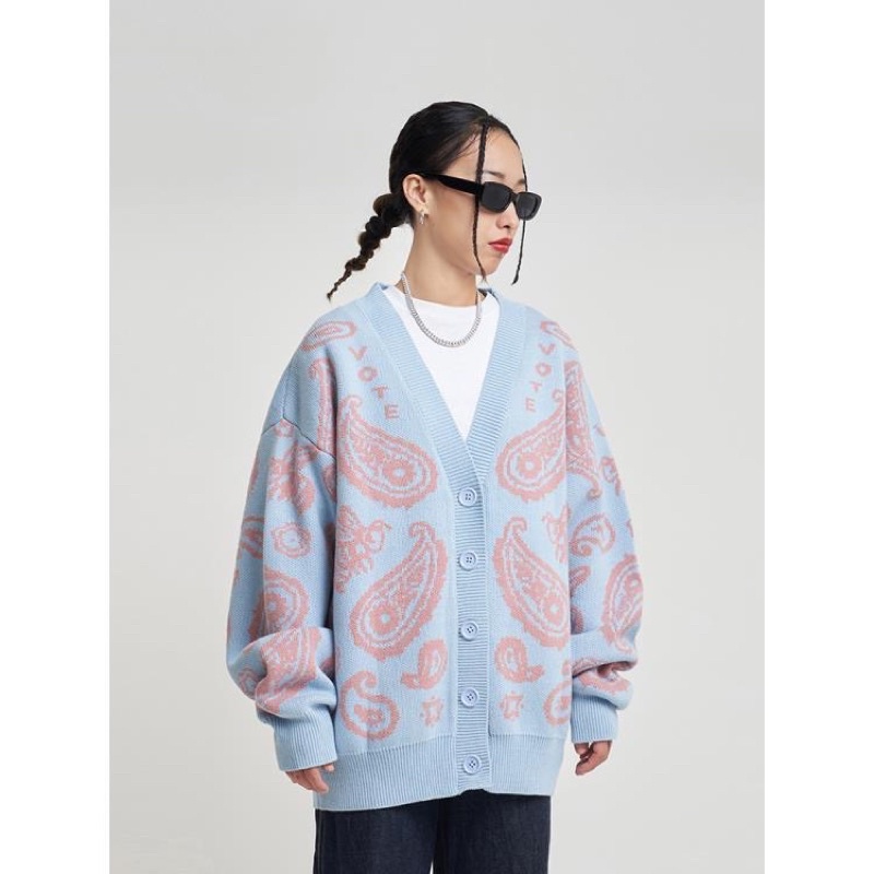 VOTE21FW CARDIGAN - Áo Khoác Len Hoạ Tiết Trendy Unisex