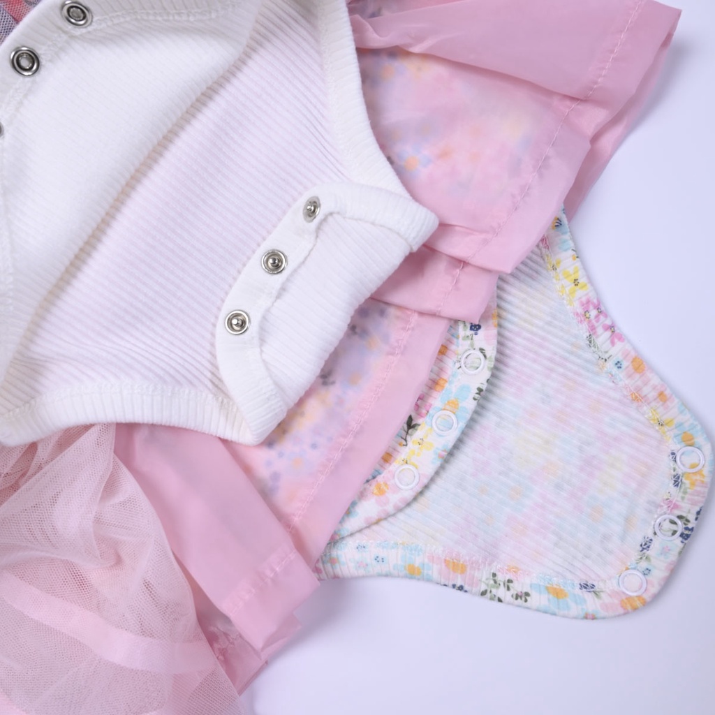 Váy công chúa bé gái 0-6 tháng ORIGAMI bodysuit sơ sinh ORIGAMI váy đầm xuất dư cho bé