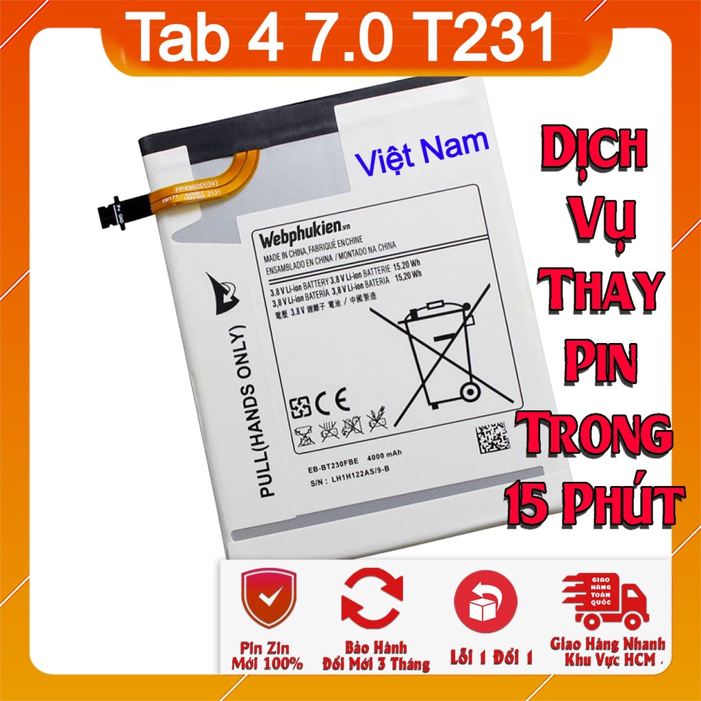 Pin Scud cho Samsung Galaxy Tab 4 7.0 T230 T231 T235 - EB-BT230FBE dung lượng 4000mAh