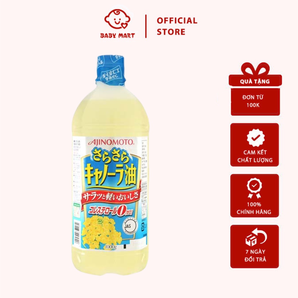 Dầu Ăn Hoa Cải Ajinomoto Nhật Bản 1000g