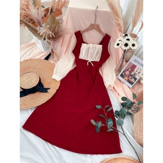 ĐẦM MIDI CỔ U (KÈM VIDEO HÌNH THẬT)