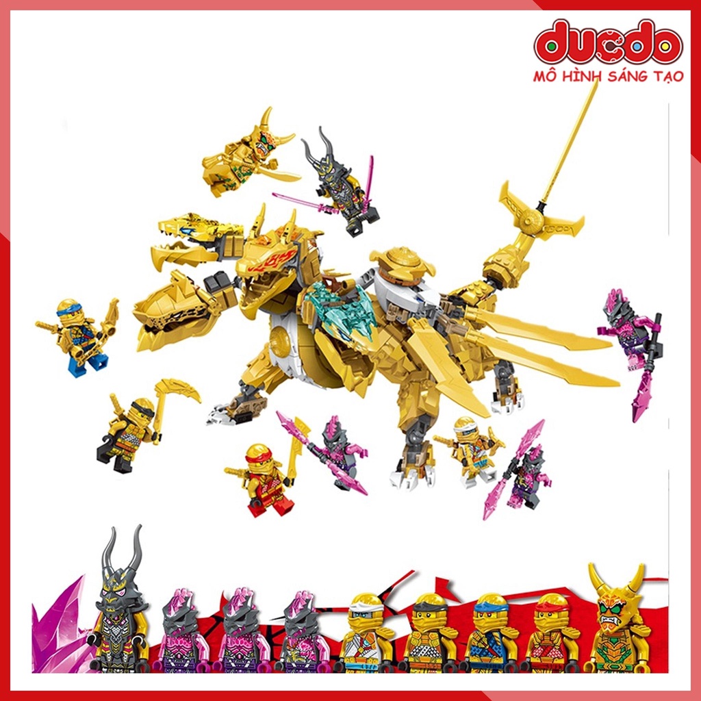 ZIMO 60011 Lắp ghép Ninjago Rồng vàng của Lloyd - Đồ chơi Xếp hình Mô hình Lloyd's Golden Ultra Dragon 71774