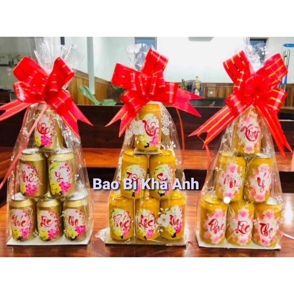 Túi giấy kiếng gói quà tết size nhỏ 40x60cm 50x70cm, bao gói quà 2024