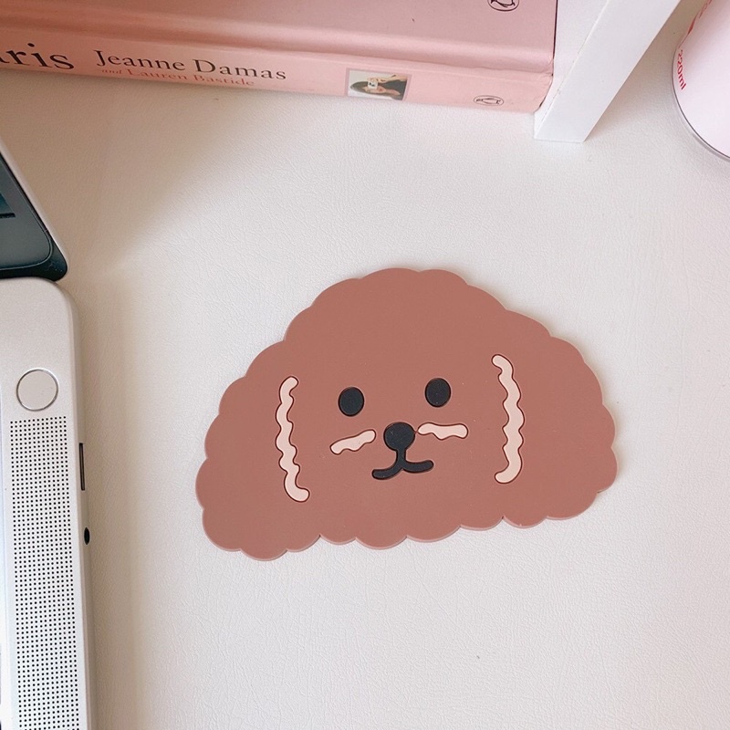 Miếng Lót Ly Silicon Hoạ Tiết Siêu Dễ Thương/ Lót Cốc Chống Trơn Trượt - Tee &amp; Mee