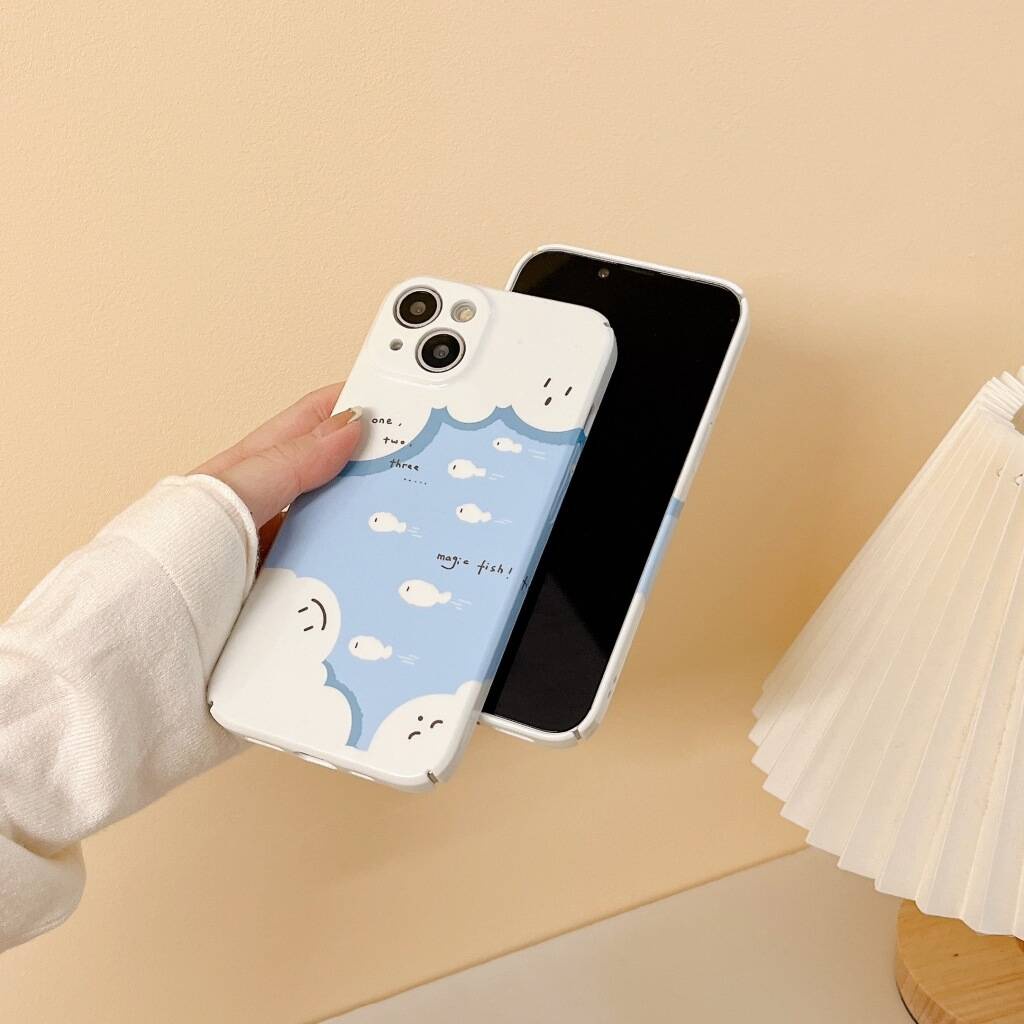Ốp Điện Thoại Cứng Họa Tiết Cá Ma Thuật Cho IPhone 11 11ProMax 12 12Pro 12ProMax 13 13Pro 13ProMax 14 14Pro 14plus 14ProMax