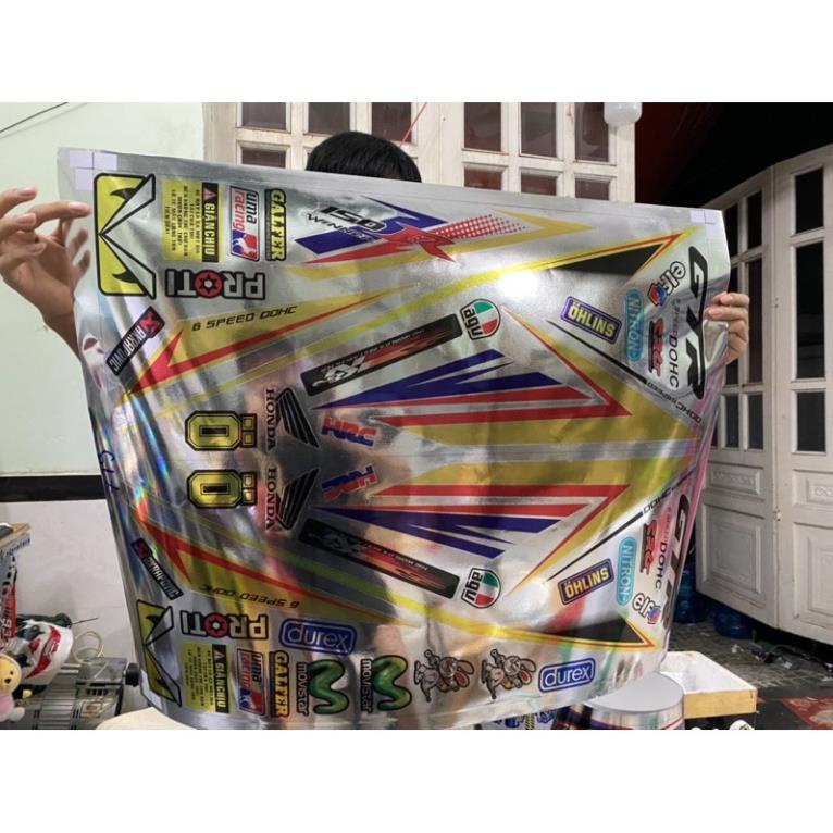 DECAL PVC 5 LỚP CHẤT LƯỢNG CAO Tem rời Winner GTR trắng