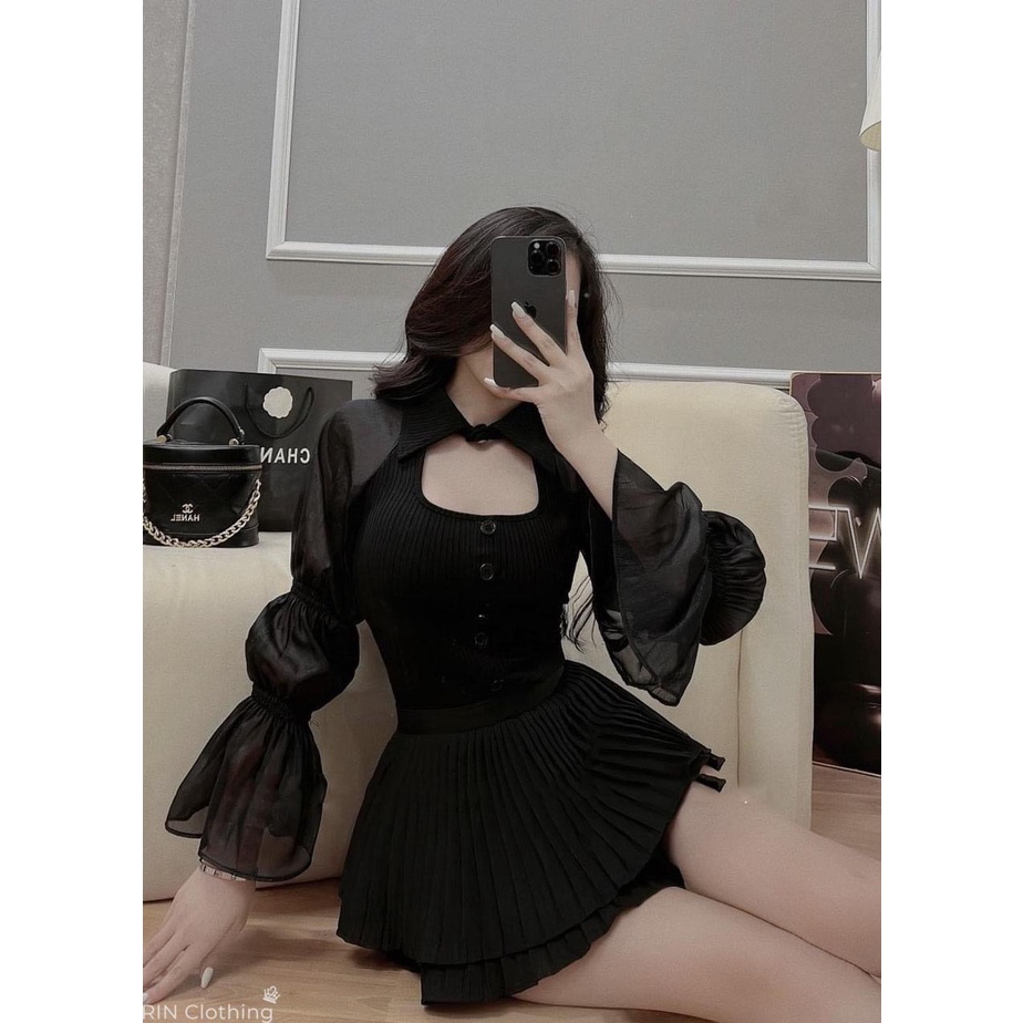 Áo sơ mi hở ngực tay loe tiểu thư bigsize Kim Ngân từ 50kg đến 100kg  áo kiểu bigsize