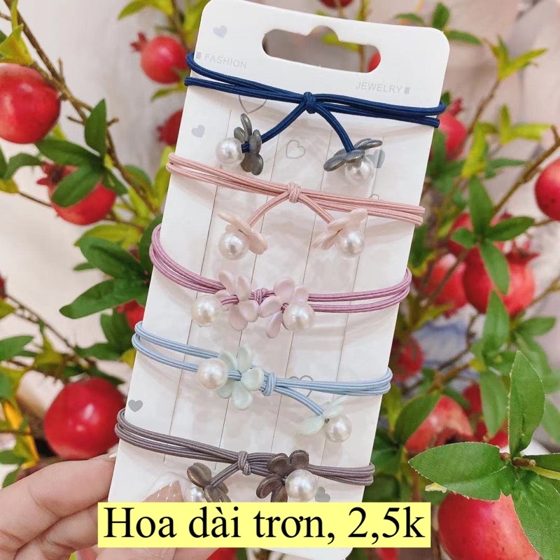 Cột tóc các màu nữ xinh xắn