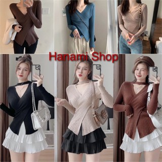 Áo len nữ đan vạt dài tay chất len đẹp hàng quảng châu loại 1