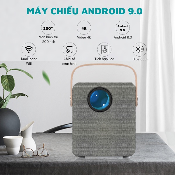 Máy Chiếu Mini Full HD 1080 Kết nối Điện thoại  - Bảo Hành 12 Tháng