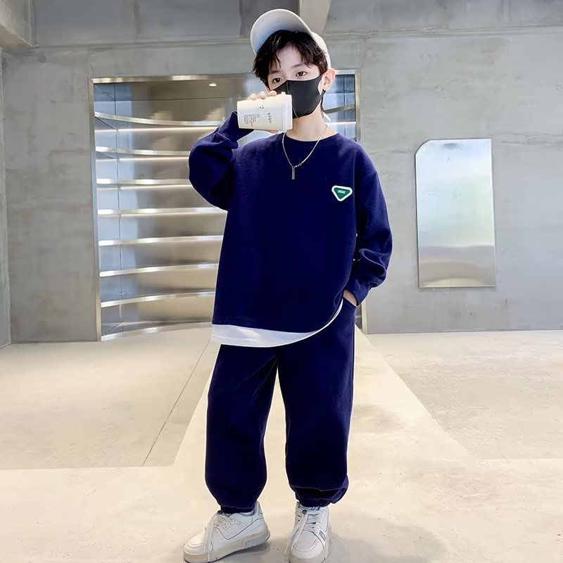 Set áo sweatshirt và quần dài BXPB dáng rộng thời trang dành cho bé trai 3-15 tuổi 110-170cm