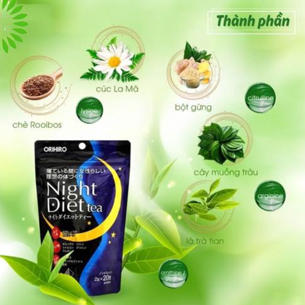 Trà giảm cân đêm Night Diet Tea Orihiro Nhật Bản