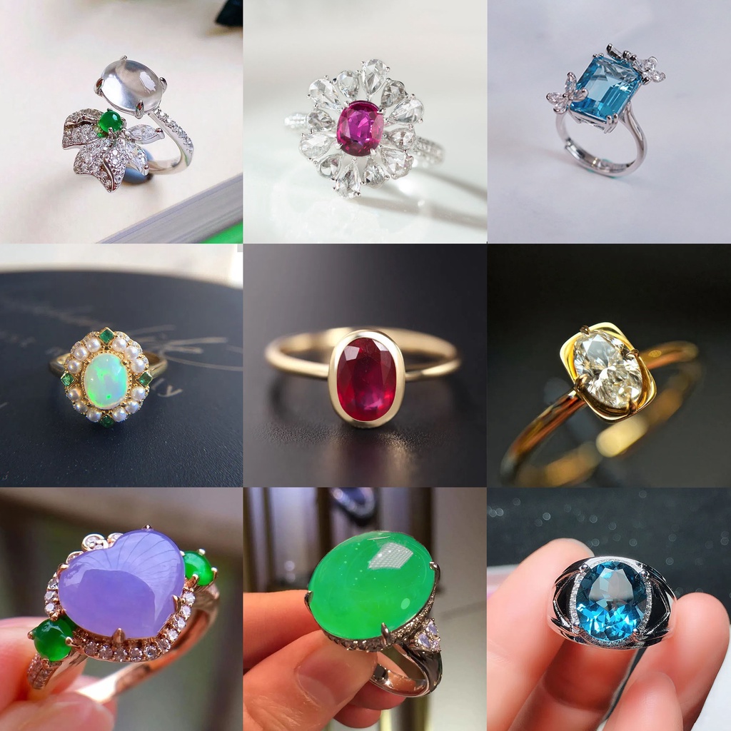 ❤Nhẫn Mạ Bạc 925 Đính Đá Pha Lê Phong Cách Âu Mỹ Thời Trang Cho Cặp Đôi