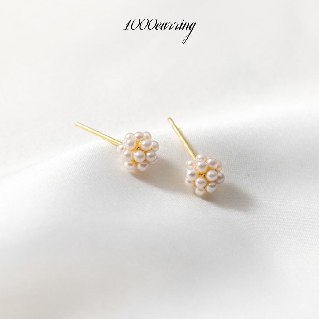 THỜI TRANG ❤ Bông tai 1.000 bông tai ngọc trai bạc 925-Gold 8d4