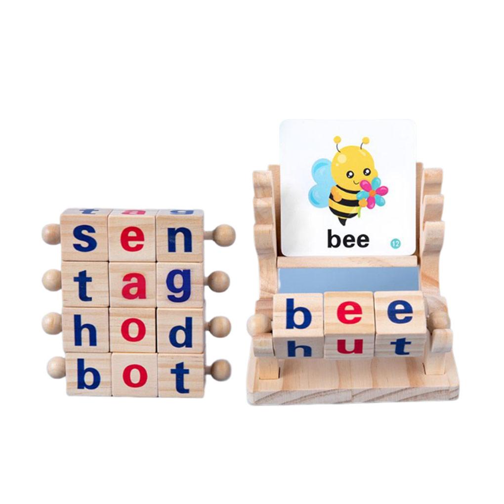 Bộ Đồ Chơi Lắp Ráp Bảng Chữ Cái Bằng Gỗ Dành Cho Trẻ Mẫu Giáo