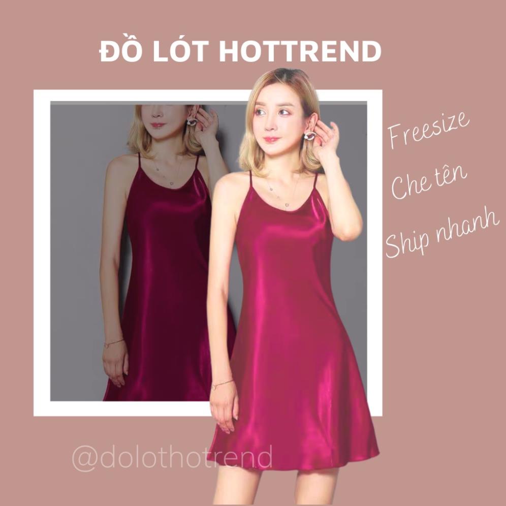 HOT 2021 Váy ngủ hai dây sexy lụa satin sang chảnh - Đầm ngủ quyến rũ !