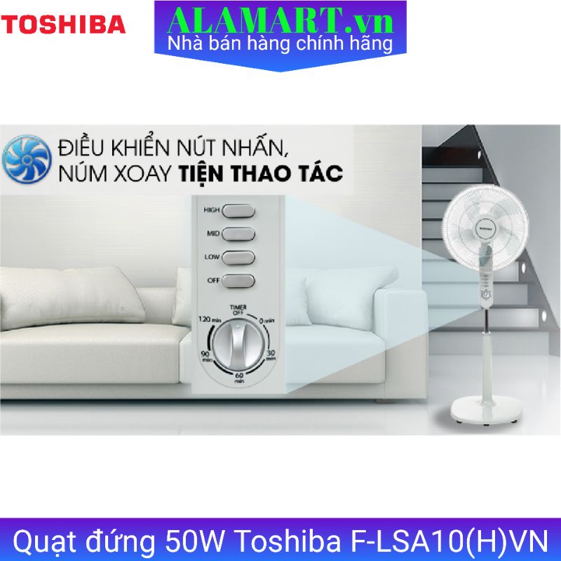 Quạt đứng Toshiba F-LSA10VN sải cánh 5 lá 40cm