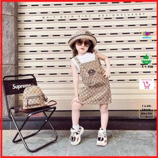 Váy cho bé gái, set 3 chi tiết kèm mũ Hongvykids