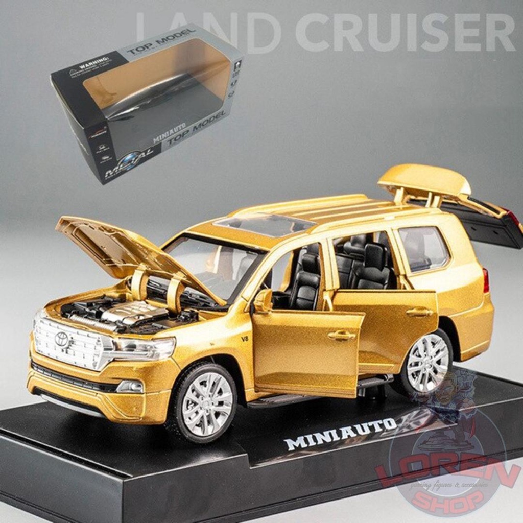 Mô hình ô tô kim loại Toyota Land Cruiser V8 tỷ lệ 1:32, xe SUV hạng sang có đèn còi mở cửa - Lorenshop