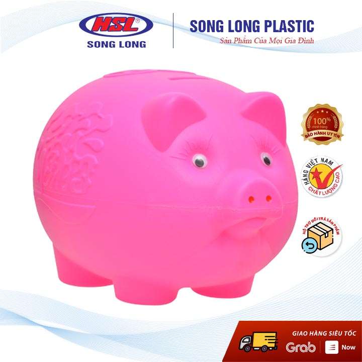 Lợn nhựa tiết kiệm tiền cho bé - các cỡ- Song Long