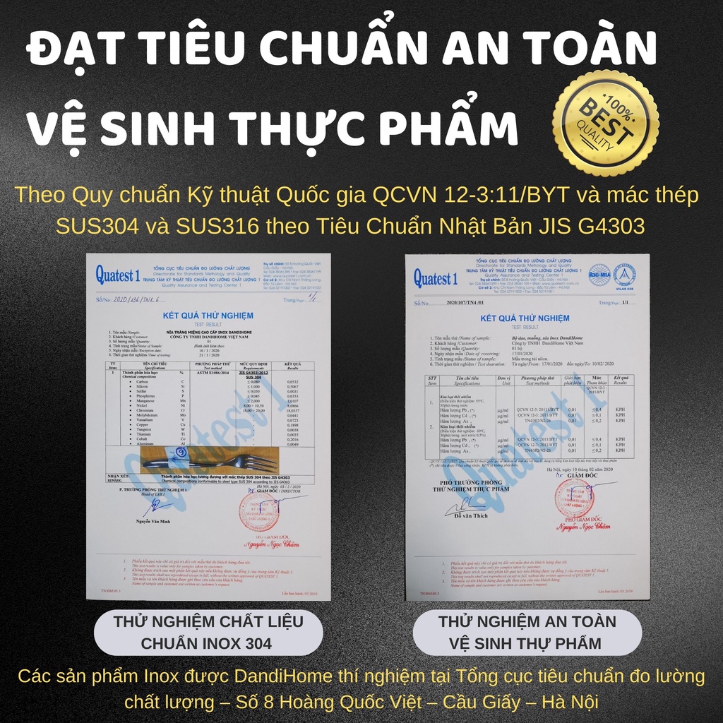 Nĩa DandiHome ăn trái cây, hoa quả, ốc, bánh kem inox 304 cao cấp - Sản phẩm lẻ 1 cái