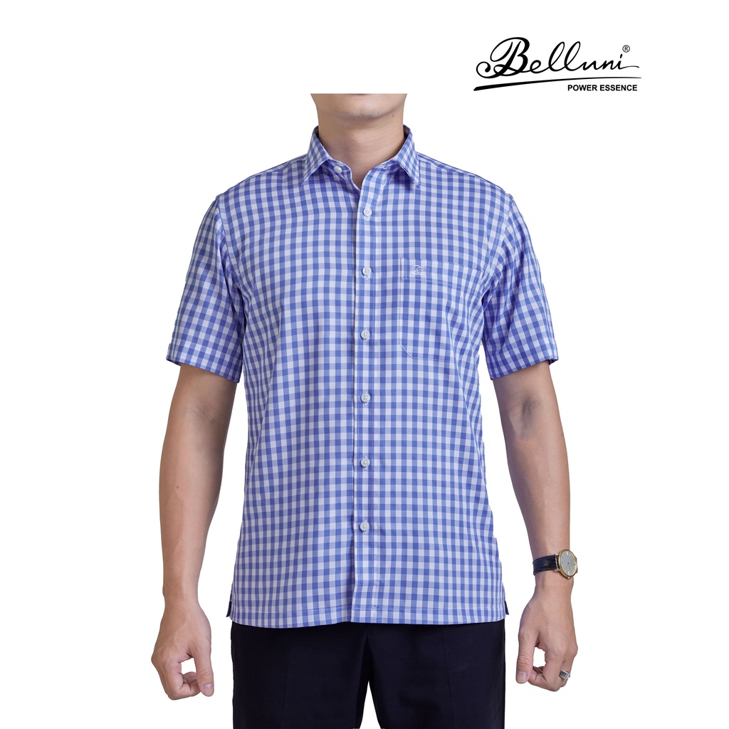 Áo sơ mi nam ngắn tay BELLUNI vải sợi tre chống nhăn thoáng khí - ABN.BP.BE.222.B5