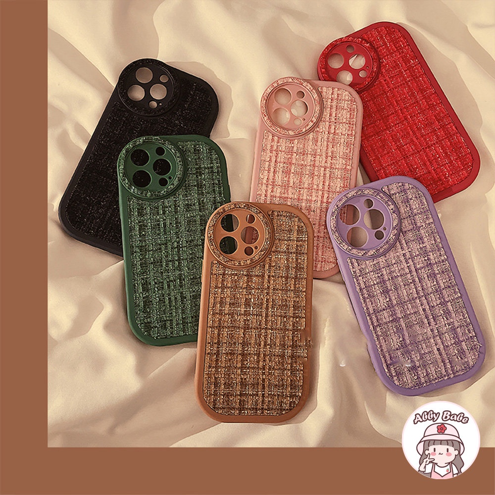 Ốp Điện Thoại Da Giả Viền TPU Dẻo Màu Nâu Cổ Điển Chống Bám Mồ Hôi Cho IPhone 14 Pro Max 11 13 12 11 Pro Max X XS XR