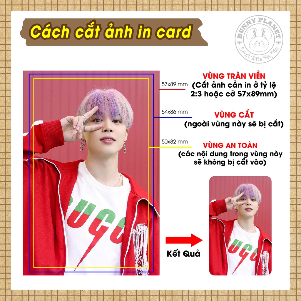 Card Bo Góc ÉP NHỰA in theo yêu cầu - Card BTS, Blackpink, Anime... Kích thước 54x86mm siêu cứng