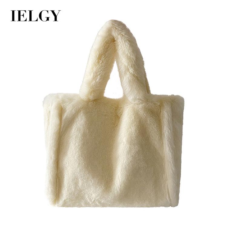 Túi xách IELGY bằng vải lông sức chứa lớn thoải mái sành điệu thời trang cho nữ