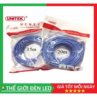 Cáp mạng lan internet unitek chuẩn cat6 utp dài 2m, 3m, 5m, 10m, 15m, 20m chính hãng