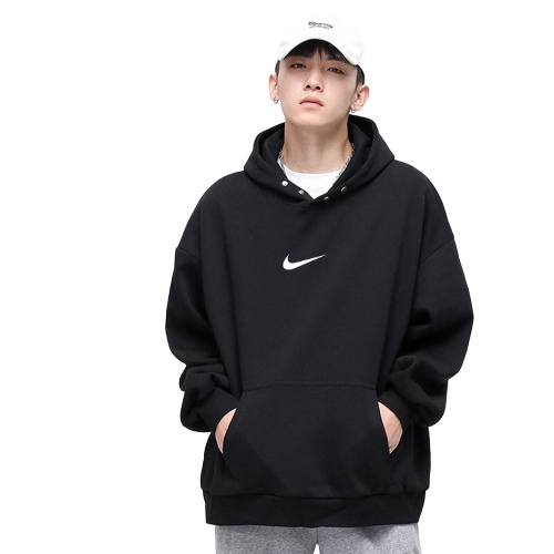 Áo hoodie nike thêu dày dặn nam nữ, hoodie nike bấm cúc chính hãng 001 CINKAY_STORE