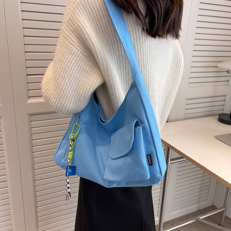 Túi Xách Đeo Vai Bằng Vải Bạt Sức Chứa Lớn Phong Cách Mori Mới 2022 JP5