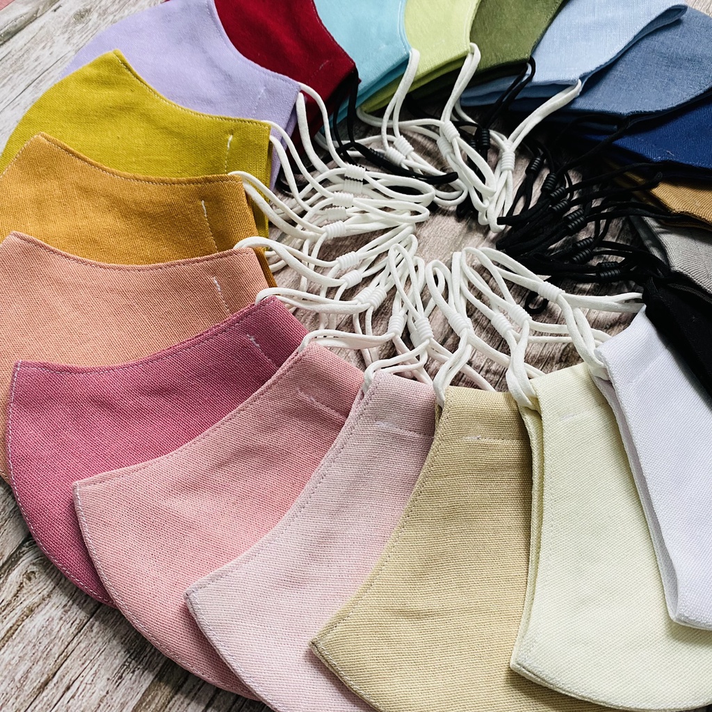 Khẩu trang vải linen 3 lớp
