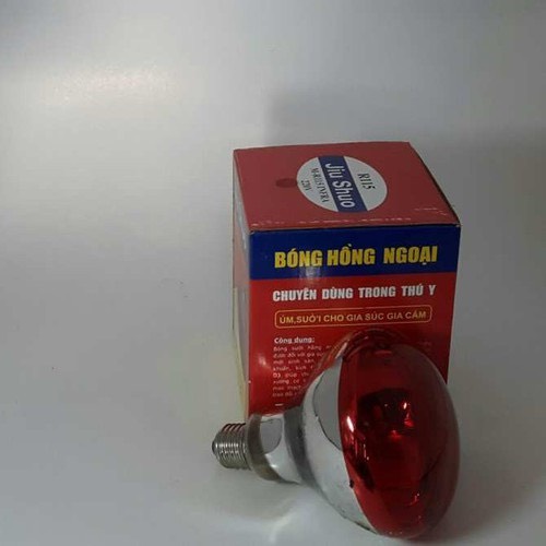 Bóng đèn sưởi thú y 175w. Đèn sưởi hồng ngoại sưởi ấm chó mèo, gà con