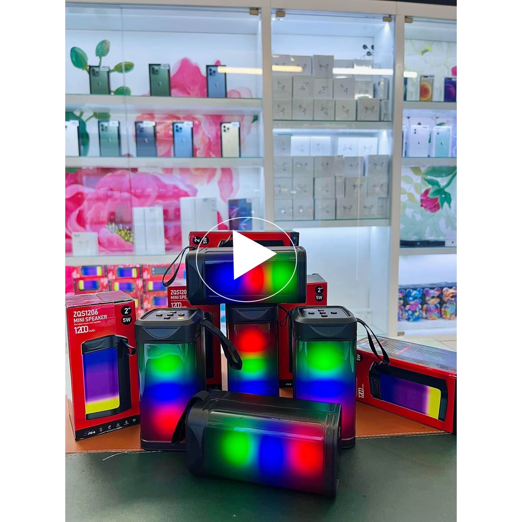 Loa Bluetooth ZQS-1206 Nghe Nhạc Đèn Led RGB Loa Bltooth Cầm Tay Âm Thanh Hay Gía Rẻ