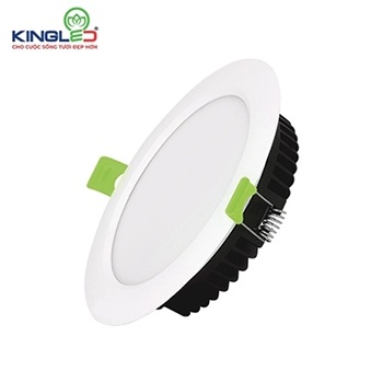 Đèn LED âm trần Kingled Ruby 12W DL-SS, Kích thước Φ120x30mm, Màu Trắng/Đen, Chất lượng Việt Nam