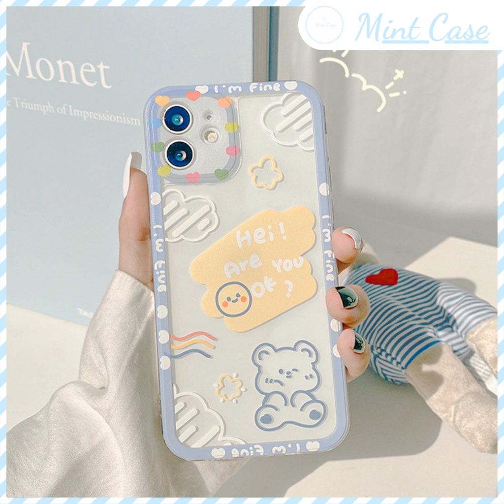 {Freeship} Ốp lưng iphone con gấu trong suốt 6/6plus/6s/6splus/7/7plus/8/8plus/x/xr/xs/11/12/13/pro/max/plus/pro