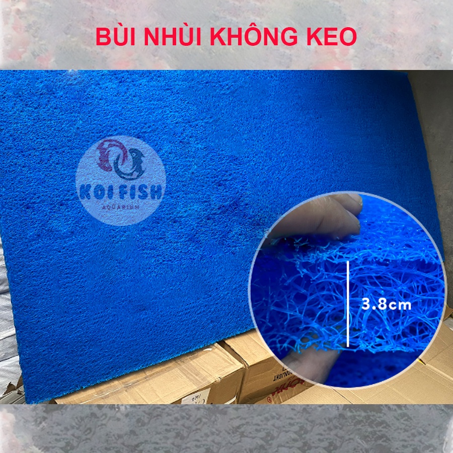 Bùi nhùi lọc nước bể cá, hồ cá Koi kích thước 1mx1mx3.8cm