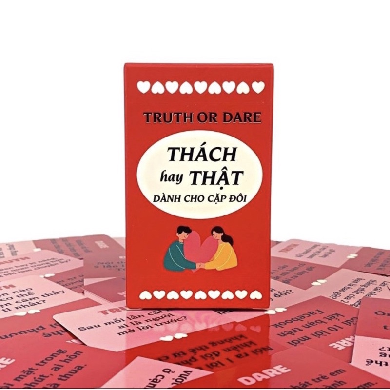 HOẢ TỐC SAU 1H Bộ bài Truth or Dare Thách Hay Thật dành cho cặp đôi