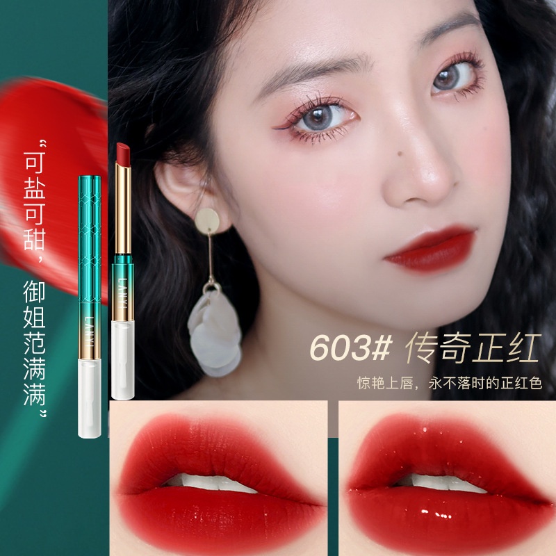 Son Môi Hai Đầu Khóa Màu Sắc Thời Trang Thương Hiệu Lanyi
