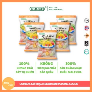 Combo 5 gói Thạch Rau Câu Cocon Mixed Mini Nata de Coco Pudding (375g x 5pkts)