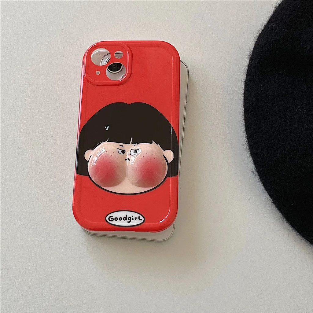 Ốp Điện Thoại TPU Mềm Hình Khuôn Mặt Hoạt Hình IMD Cho iphone 14 Pro Max 13 Pro Max 12 Pro Max