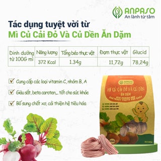 Combo mix 4 vị mì ăn dặm organic anpaso 480g rau củ hữu cơ - ảnh sản phẩm 8