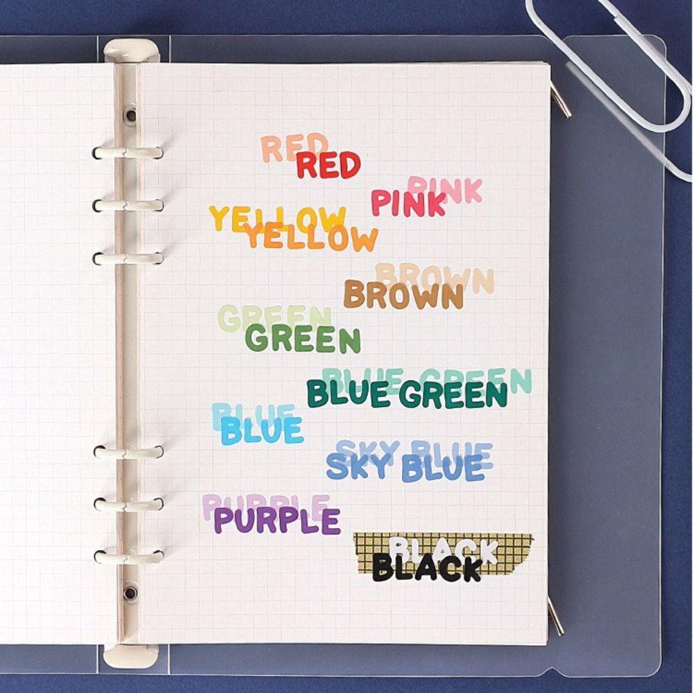 AUGUSTINA Miếng Dán Hình Chữ Số Trang Trí Sổ Tay DIY