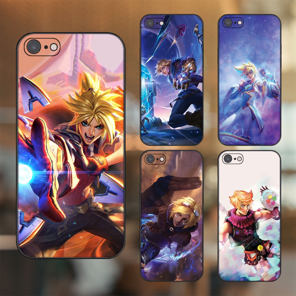 Ốp lưng iPhone 7, 8 dẻo đen cạnh vuông in hình Ezreal Liên Minh Huyền Thoại