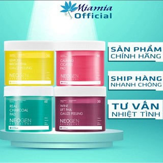 Miếng Tẩy Da Chết Neogen Tẩy Trang Neogen Gauze Peeling Chanh, Trà Xanh, Than Tre, Rau Má Cica, Carrot, Vang Đỏ